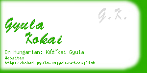 gyula kokai business card